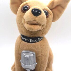 Vintage 1998 Yo Quiero Taco Bell Chihuahua Plush Dog With Microphone 6" Plush NS